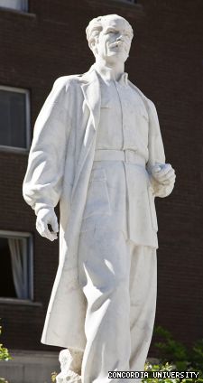 The Norman Bethune statue in Quartier Concordia.